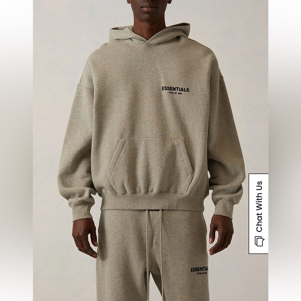 NWT ESSENTIALS dark oatmeal Large sweatshirt